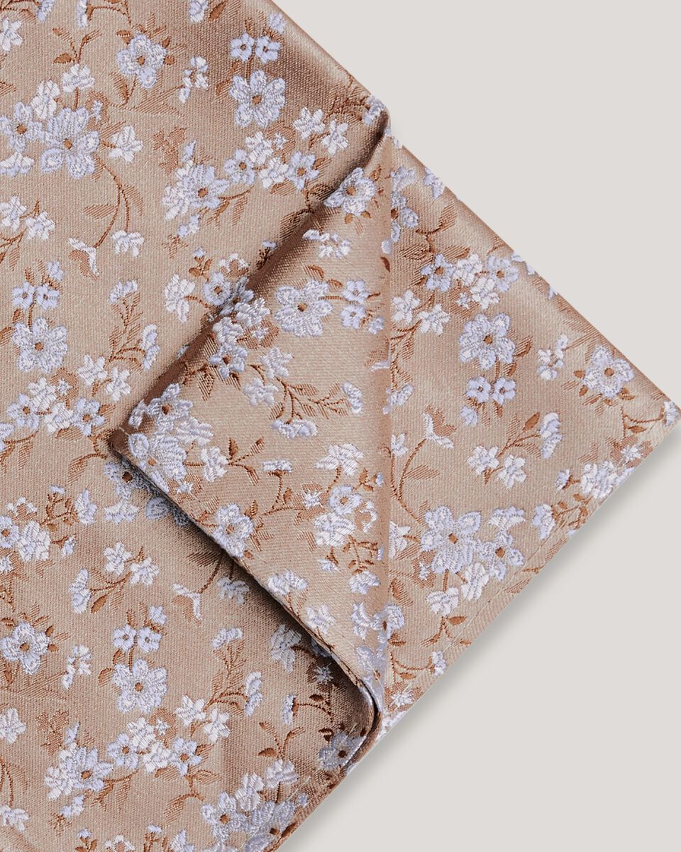 Jacquard Floral Silk Pocket Square